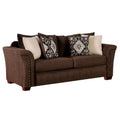 Brown Linen Modern Sofa G6701