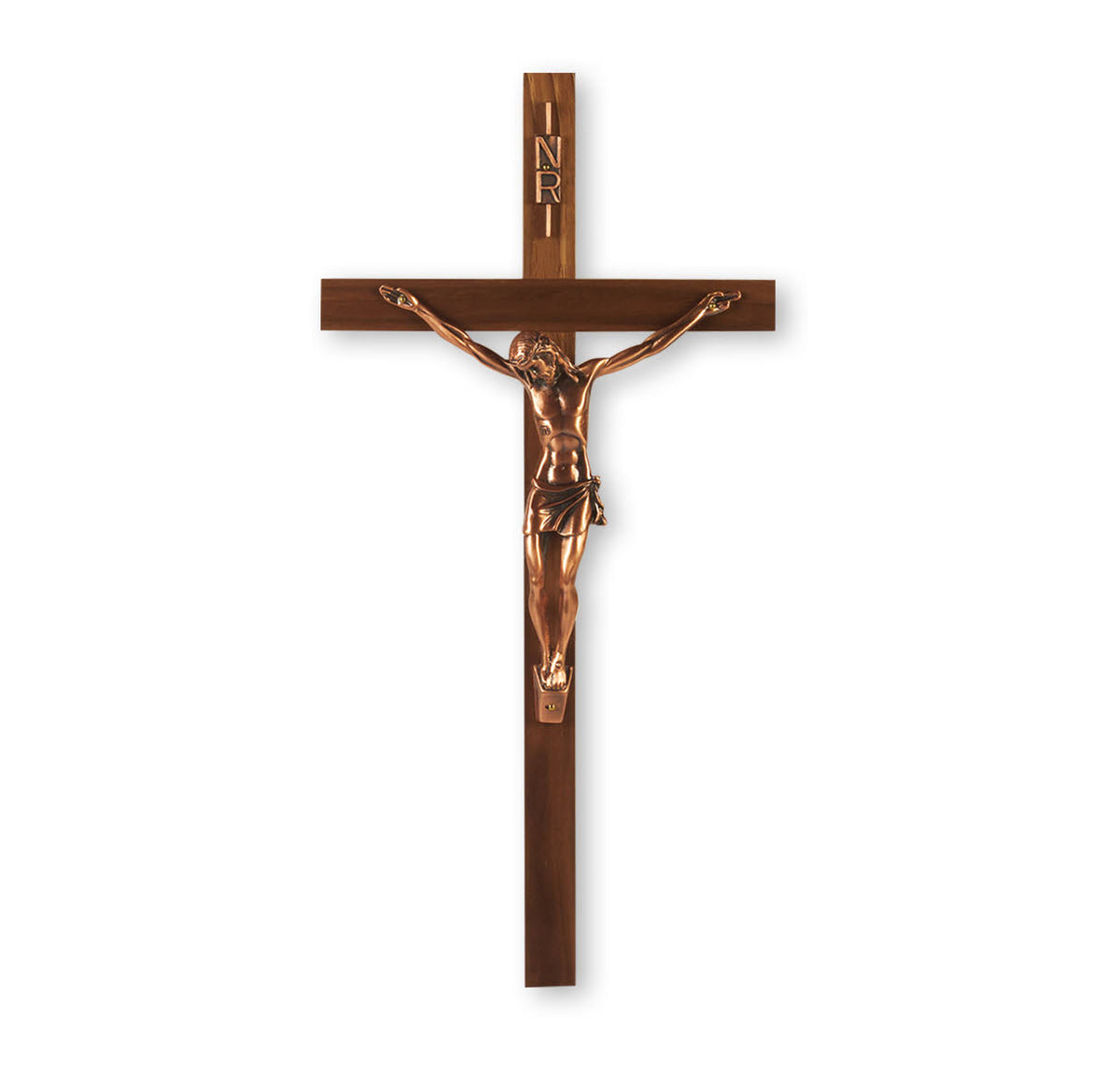 Walnut Wall Crucifix, 12x22 P337952