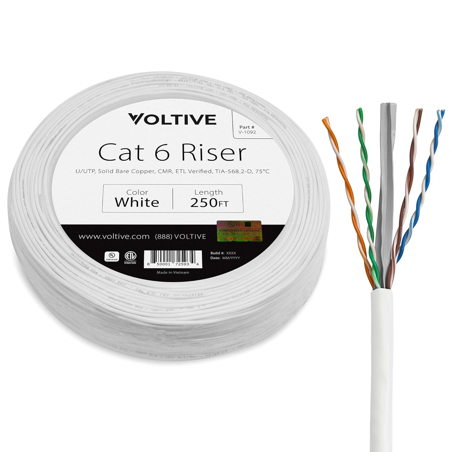 Blue Solid Bare Copper Bulk Ethernet Cable M971