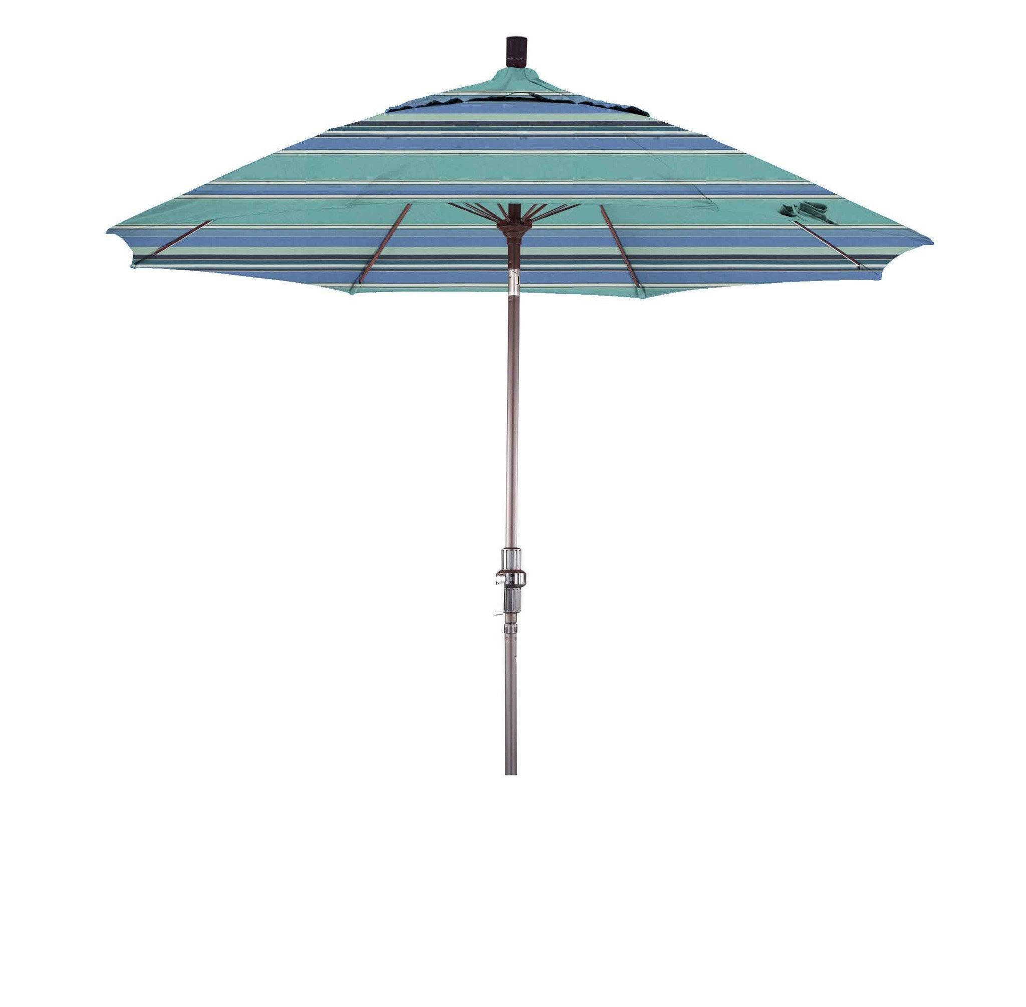 Taupe Brown Aluminum Collar Tilt Patio Umbrella G185641