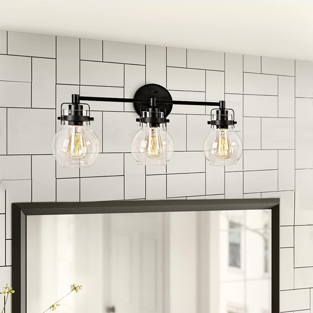 2 Light Black Metal Wall Sconce Lamp Fixture P6061
