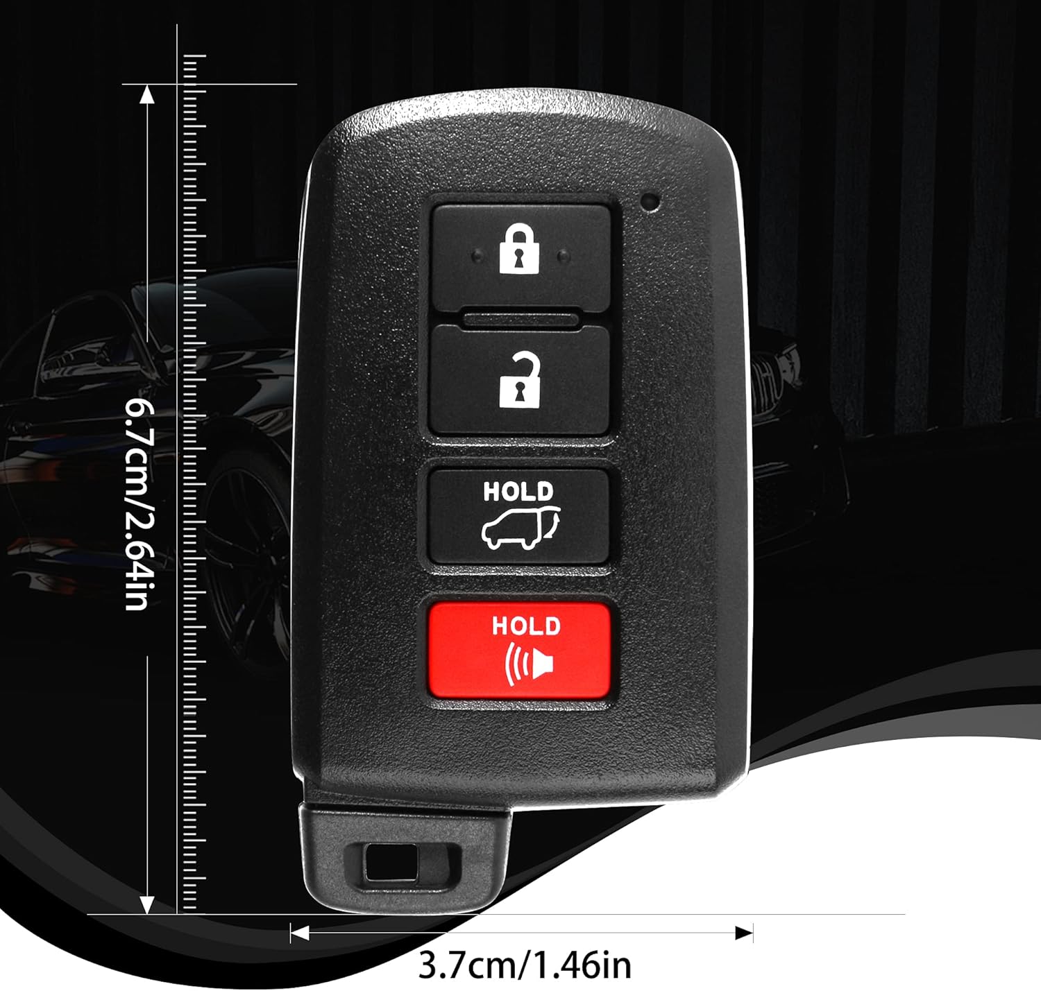 Key Fob for Toyota Highlander 2014-2019 4-Buttons Keyless Entry Remote O8941