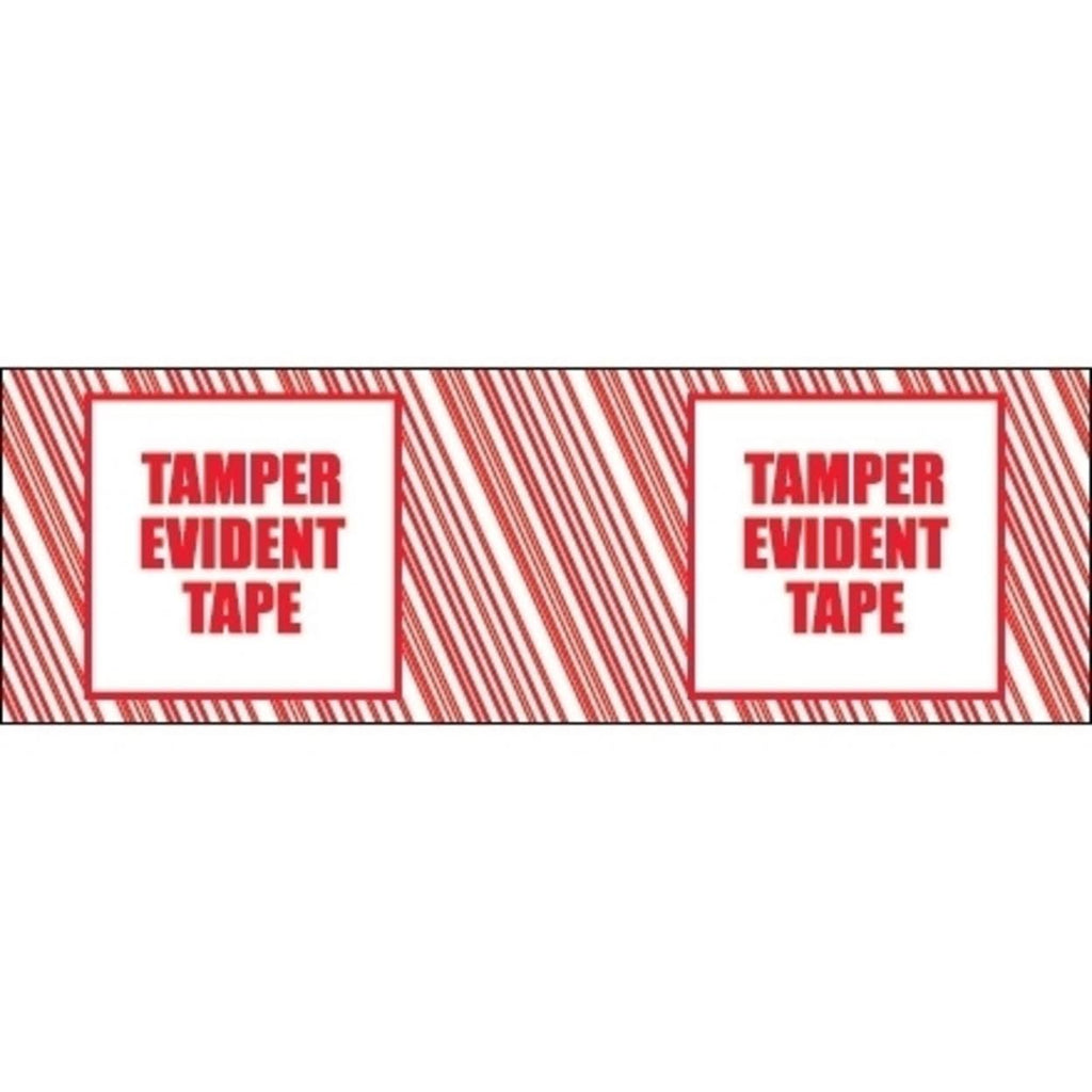 Tamper Evident Security Tape 2.5 Mil 3x22 x 110 yds Red/White 6/Case Z2991