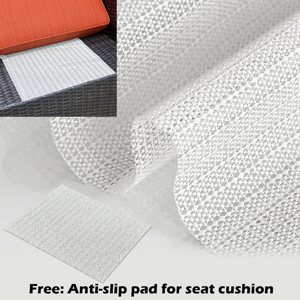 Back and Seat Cushion Set, 2-Piece Replacement Cushions for Deep Seating Patio Chair X352923