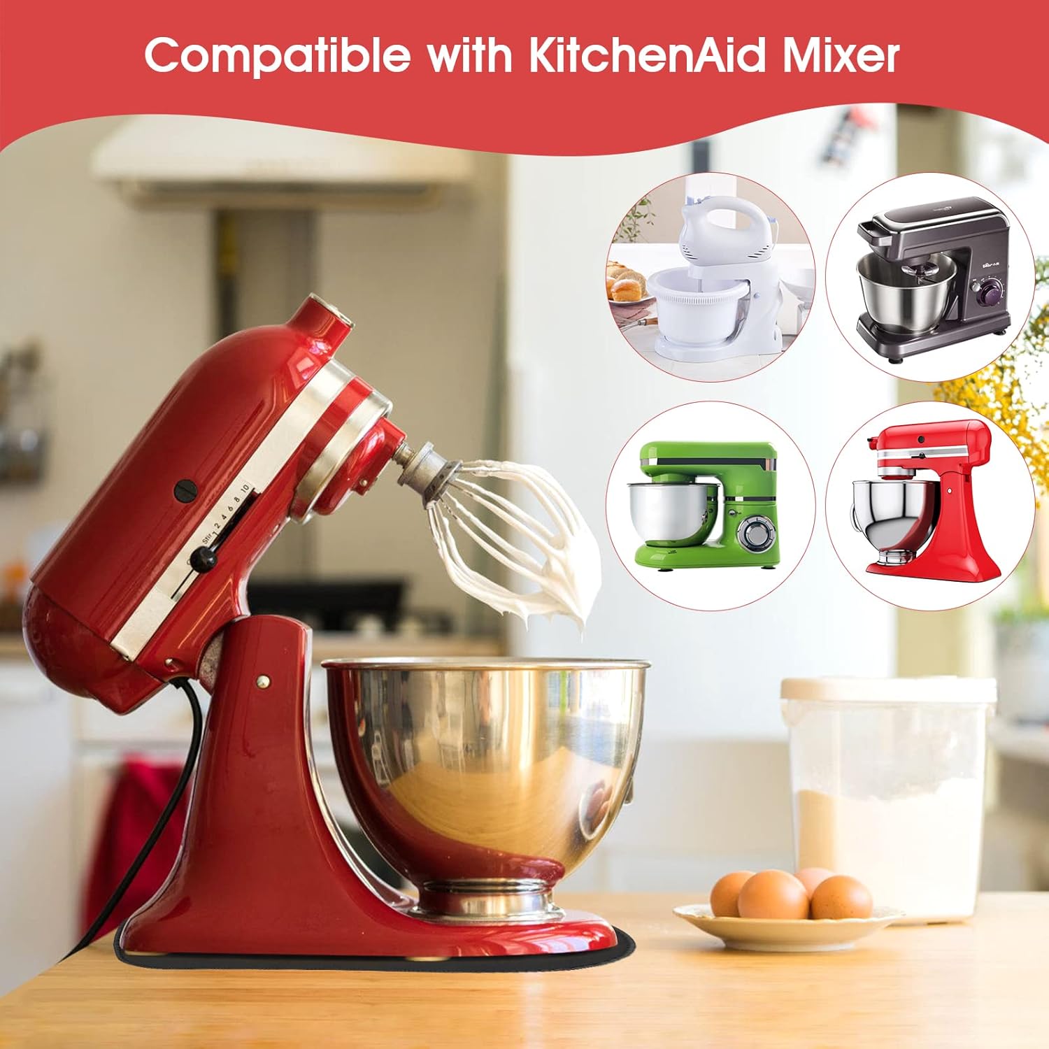 Mixer Slider Mat for KitchenAid Tilt-Head Stand Mixer, Pack of 2 X273