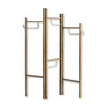3 Panel Brown Metal Hallstand Screen Q58329