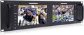 Dual 7 Inch 3RU Broadcast SDI Rack Mount Monitor IPS 1280x800 HD LCD Screen 3G SDI HDMI AV Input and Output K6383