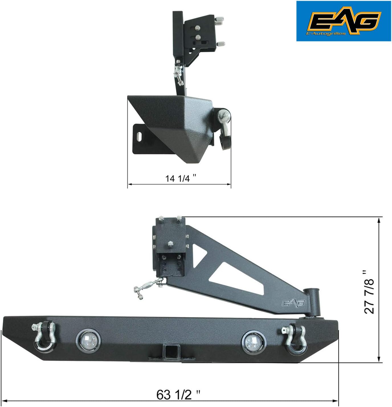 Rear LED Bumper with Tire Carrier B58955