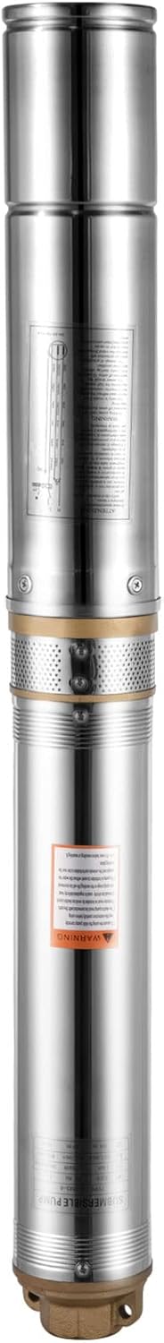 1 HP 33GPM 207ft Head 9.8ft Cable Stainless Steel Submersible Well Pump V95921