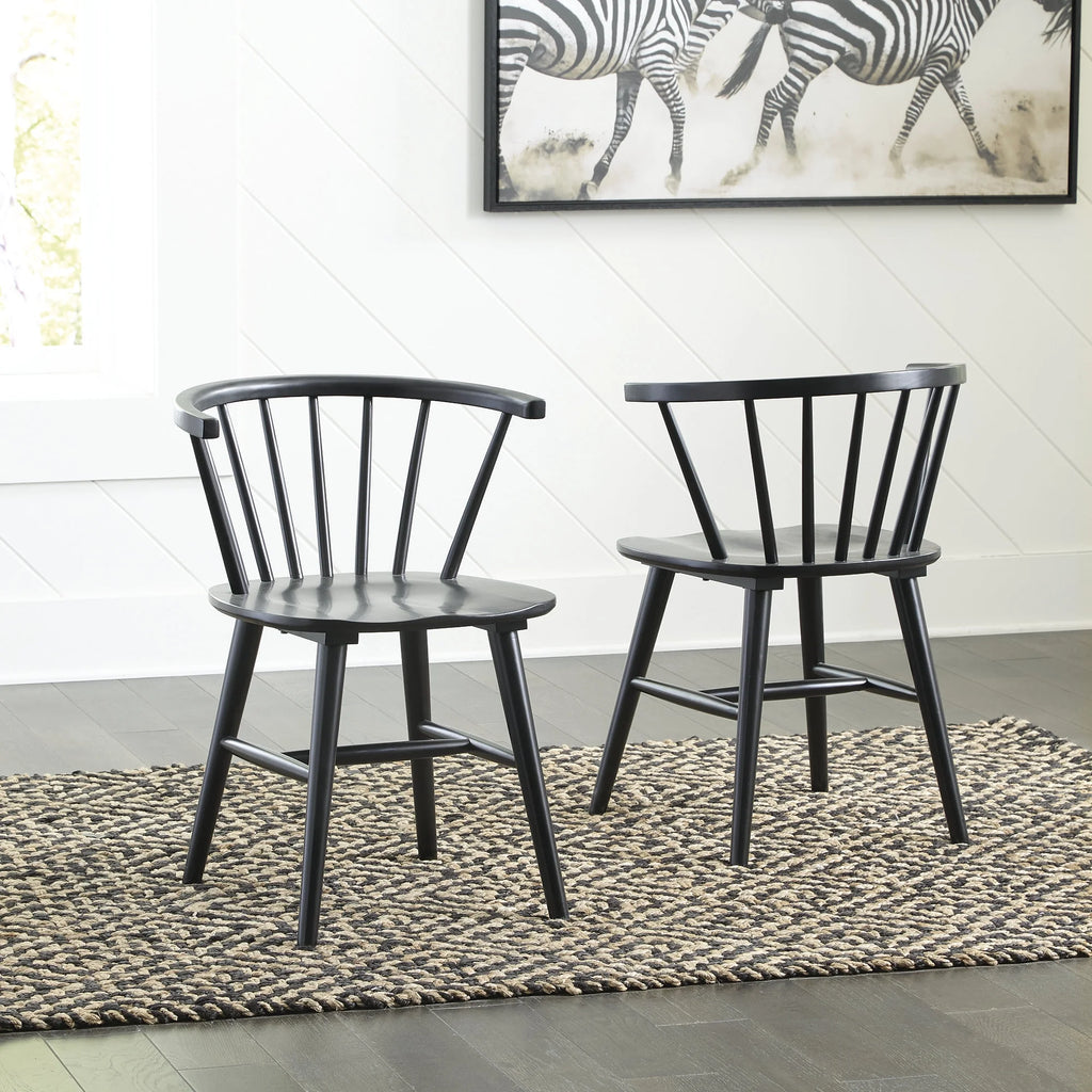 Black Spindle Dining Chair, Set of 2 E20807