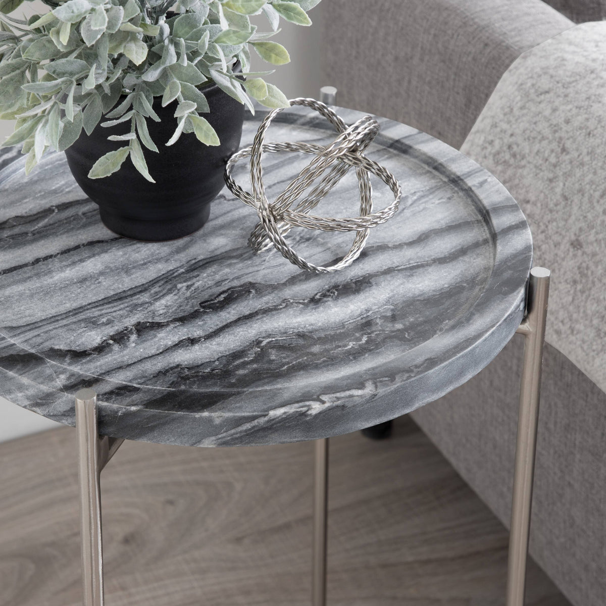 Natural Rustic and Black Side Table C975458