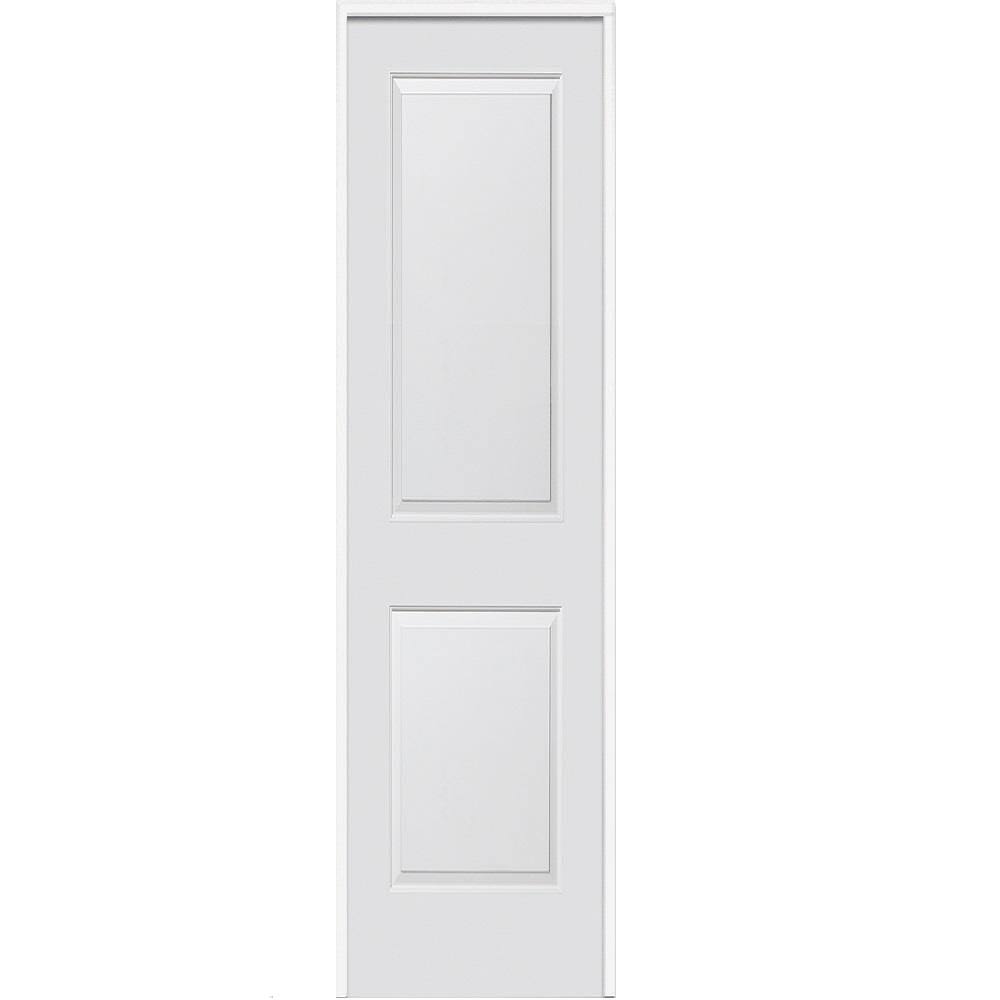 16 in. x 80 in. Smooth Carrara Right-Hand Solid Core Primed Molded Composite Single Prehung Interior Door I7655