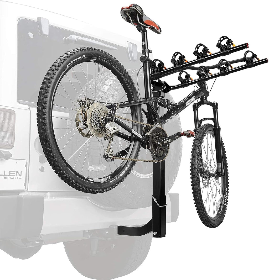 Black 2 inch Hitch Mount Double Foldable Bike Rack S824722
