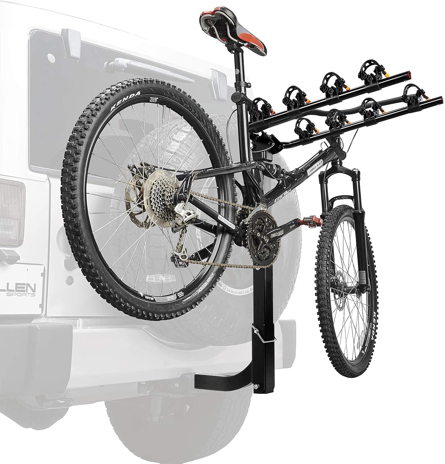Black 2 inch Hitch Mount Double Foldable Bike Rack S824722