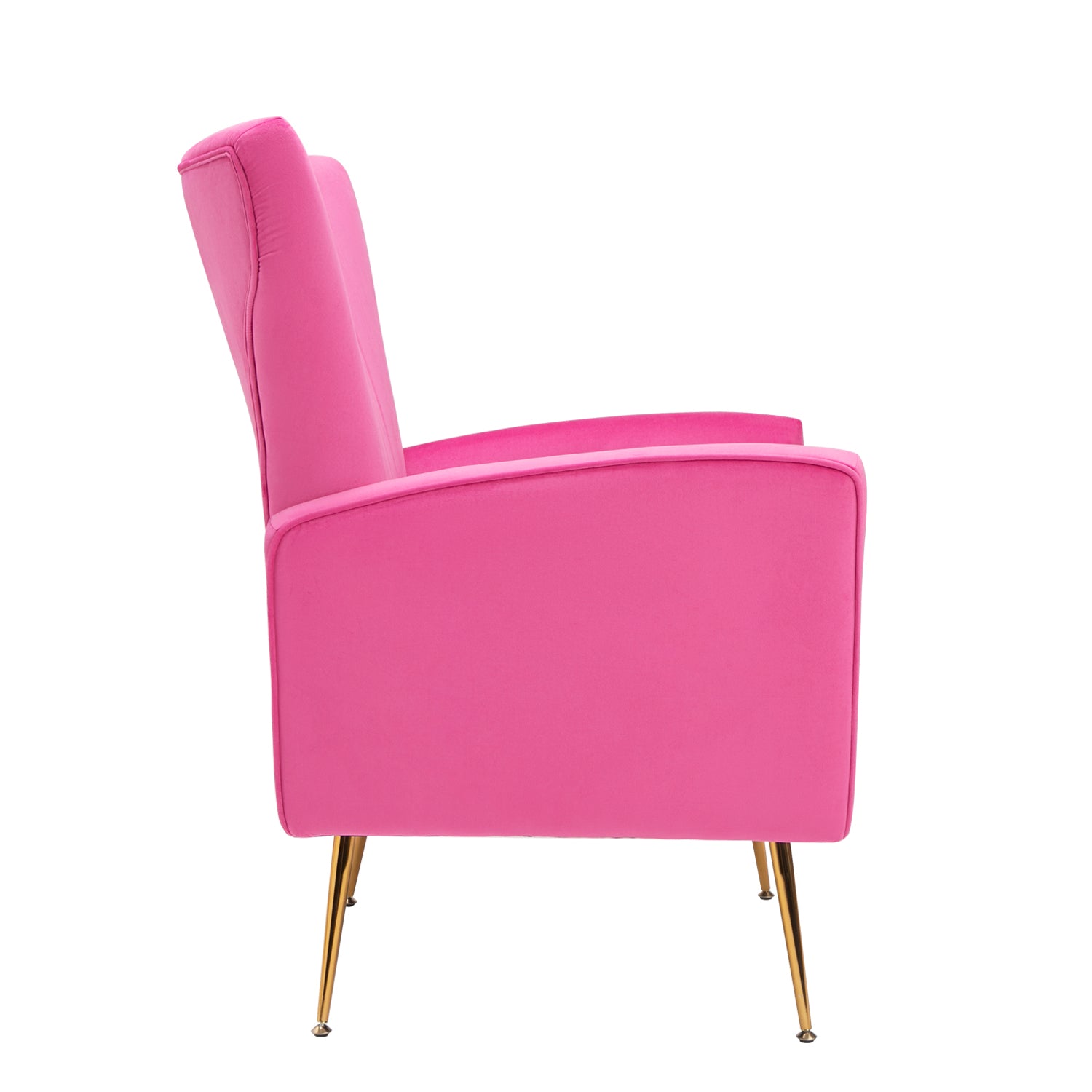 Velvet Wingback Accent Chair with Gold Legs N803281