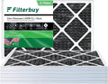 16x25x1 MERV 8 Pleated HVAC AC Furnace Air Filter with Activated Carbon (6-Pack, Black) C889533