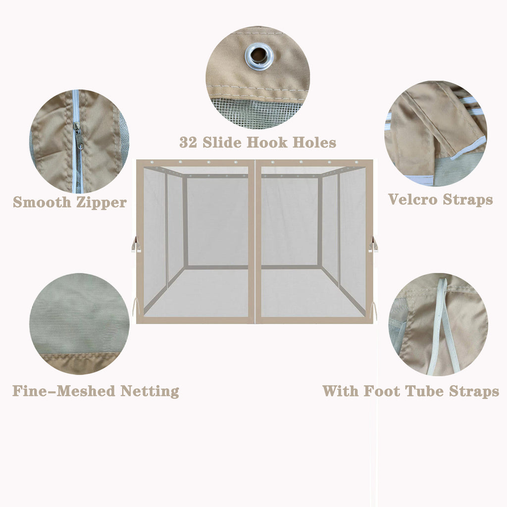Patio Gazebo Mosquito Netting Replacement - 6.5 I230
