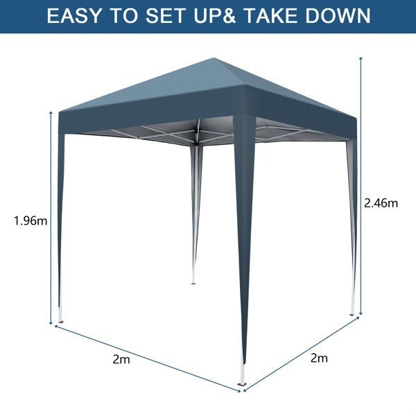 2 x 2m Waterproof Folding Tent Blue V961814