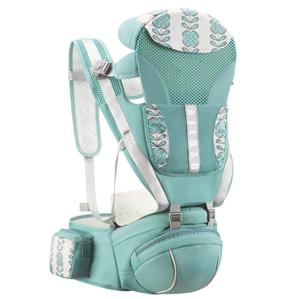 Green Pack of 2 Baby Carrier with Hip Seat and Cool Air Mesh G5103