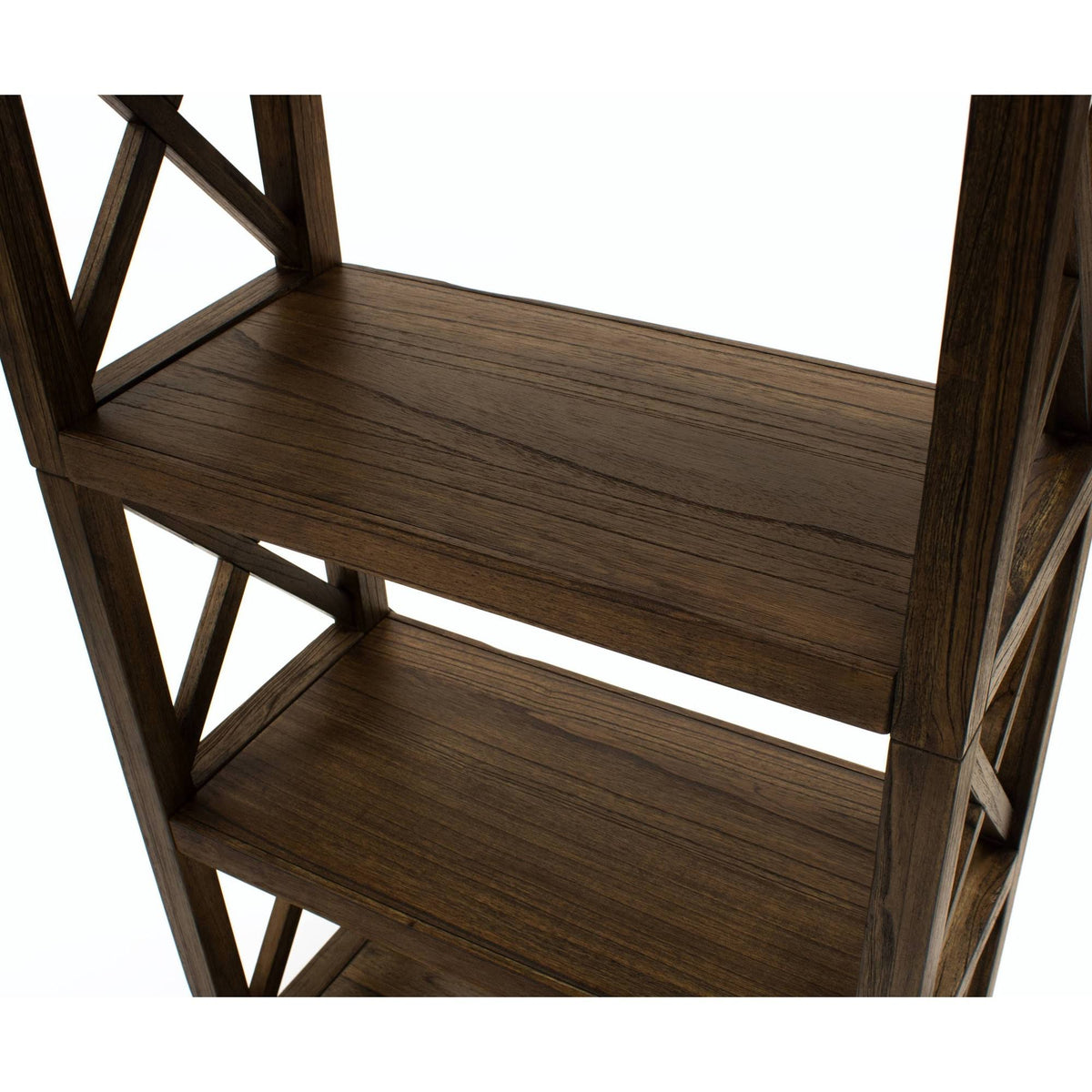 Chestnut Brown Four Shelf Tall Bookcase B314