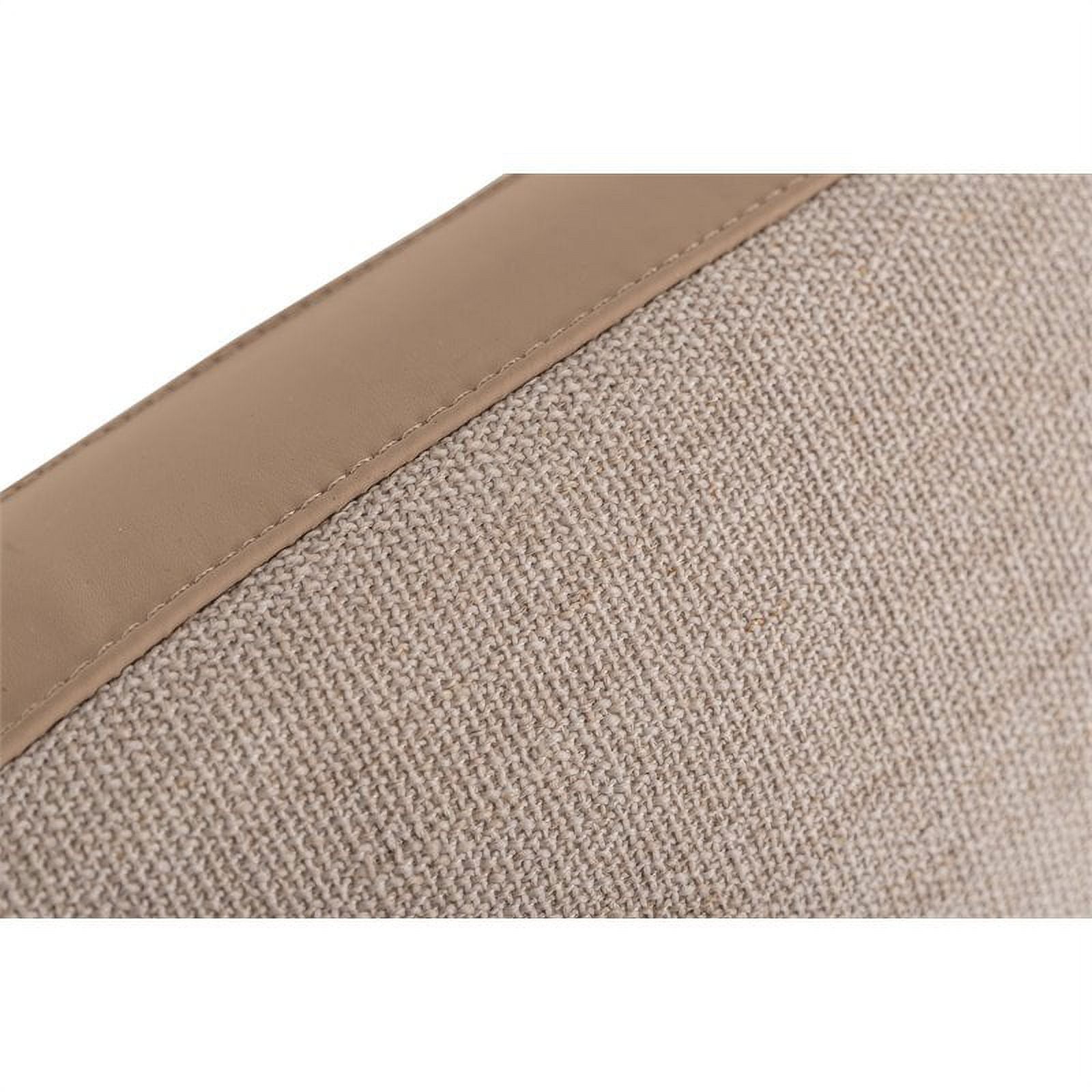 Beige Cotton & Polyester Fabric Bed S83505