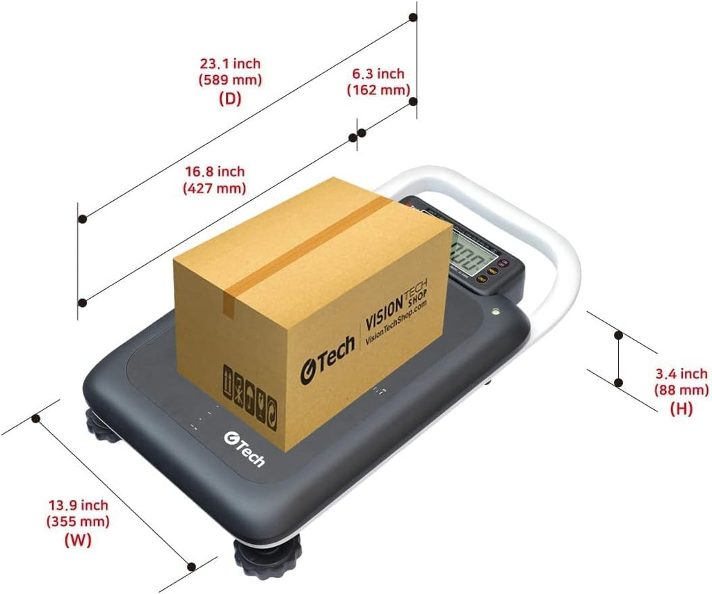 Portable Bench Scale, 500lbs Capacity with Dual Range W268