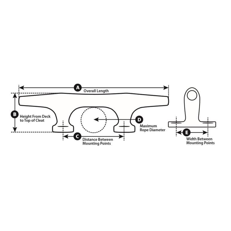 316 SS Heavy Duty Hollow Base Cleat F3387