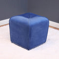 Sky Blue Velvet Ottoman I395