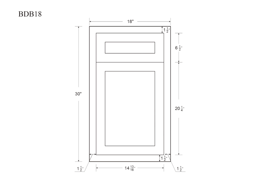 18 inch Wide Kitchen Base Cabinet Snow White Inset Shaker Single Door Single Drawer V398121