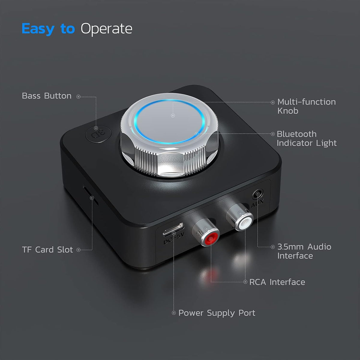 Bluetooth Audio Receiver for Stereo System G247079