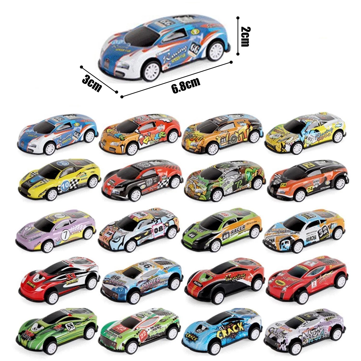 30Pcs Pull Back Toy Cars, Mini Die-Cast Race Cars Vehicles Bulk R828940