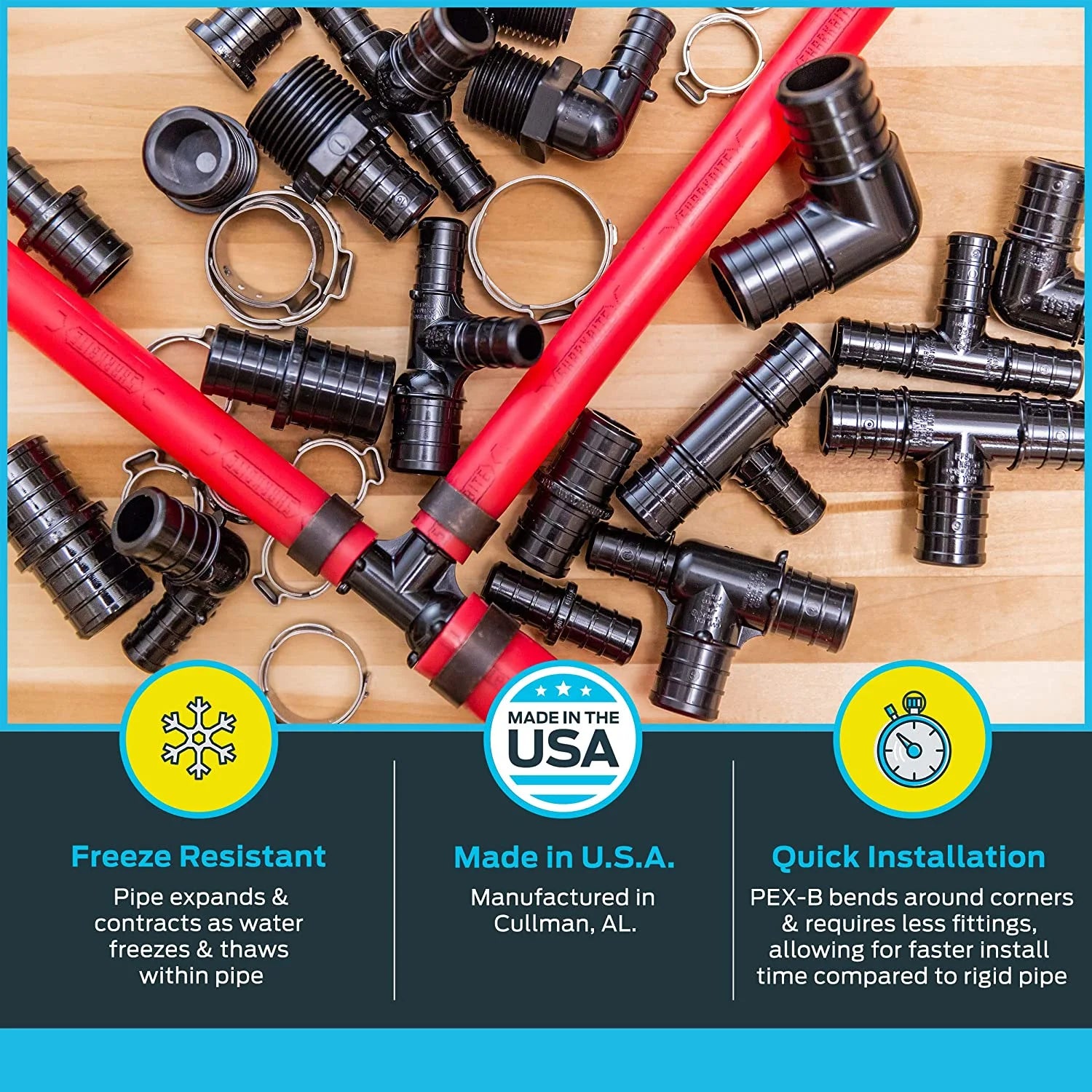 Red PEX-B Pipe Flexible Water Tubing C48353