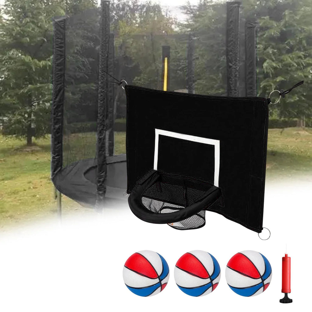 Adjustable Basketball Hoop with Net for Trampoline Y2833