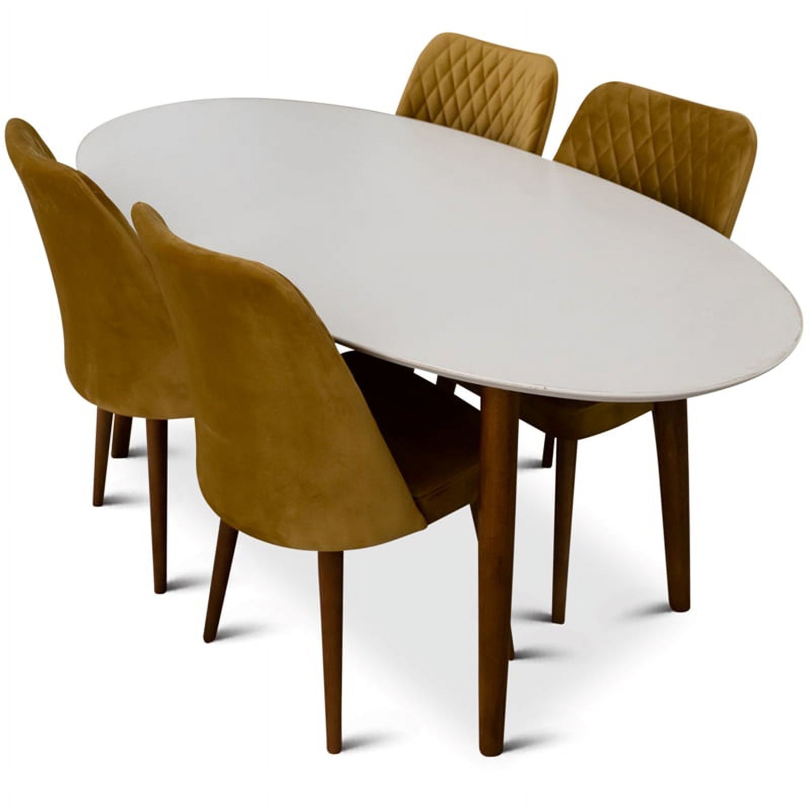 Mid Century Modern Dining Table Set for 4 N86715