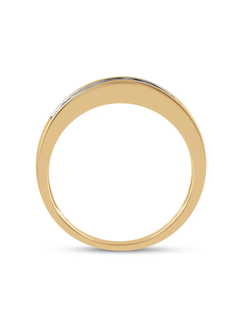 10kt Yellow Gold Baguette Diamond Wedding Band 1/4 Cttw Z415