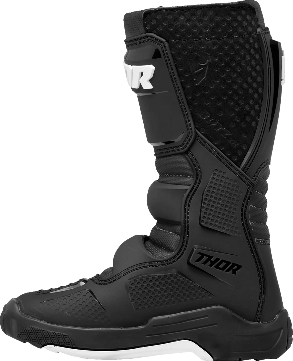 Black/White Youth Motocross Offroad Riding Boots D952448