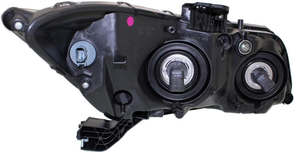 Black Housing Headlight Pair with Bulbs O706624