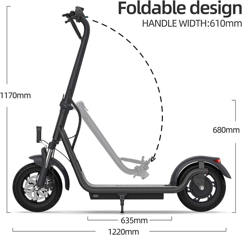 12-inch Pneumatic Tire Foldable All-Terrain Electric Scooter U1181