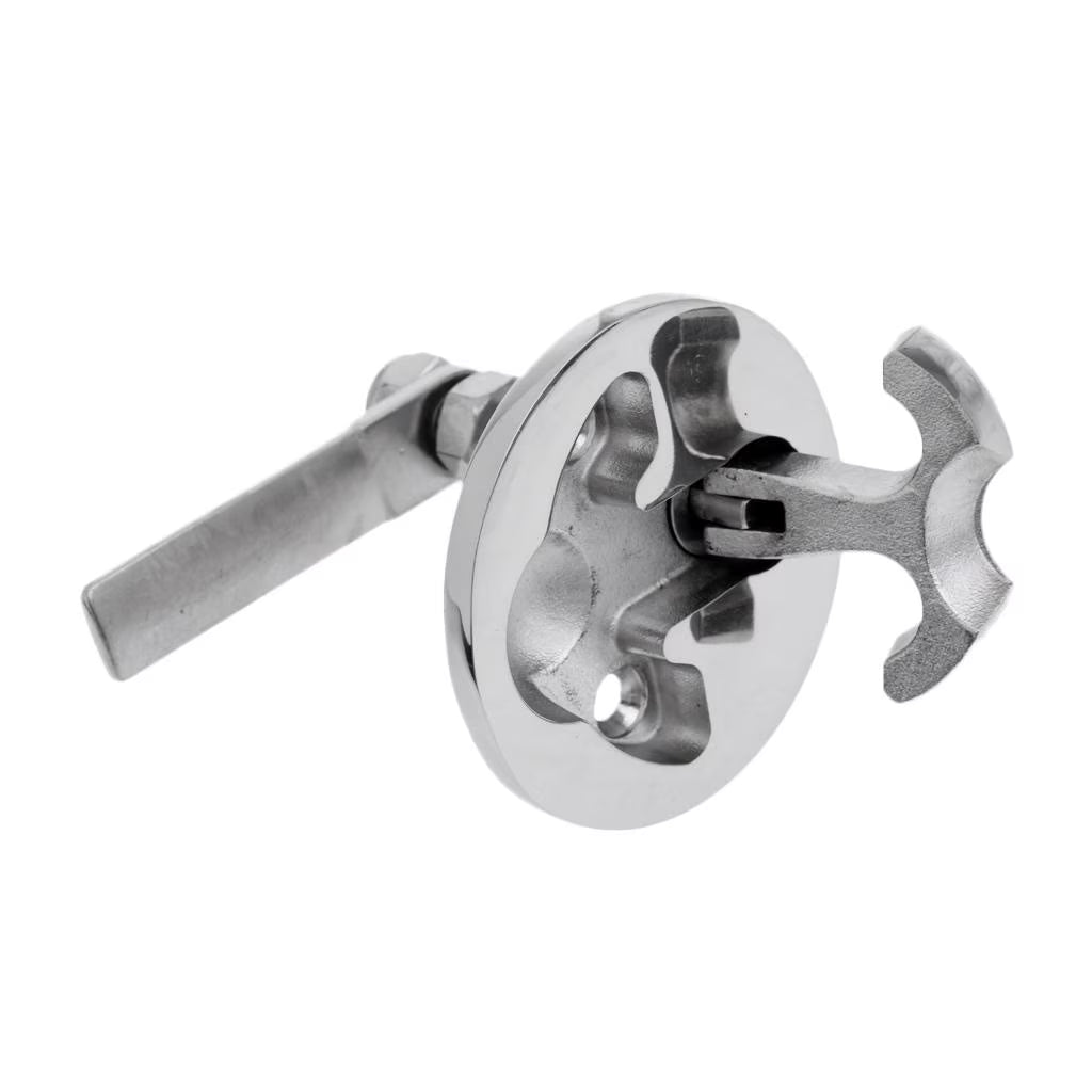 316 Stainless Steel Round Boat Pull, 2 inch 50mm Flush Pull T-Handle Latches K420183