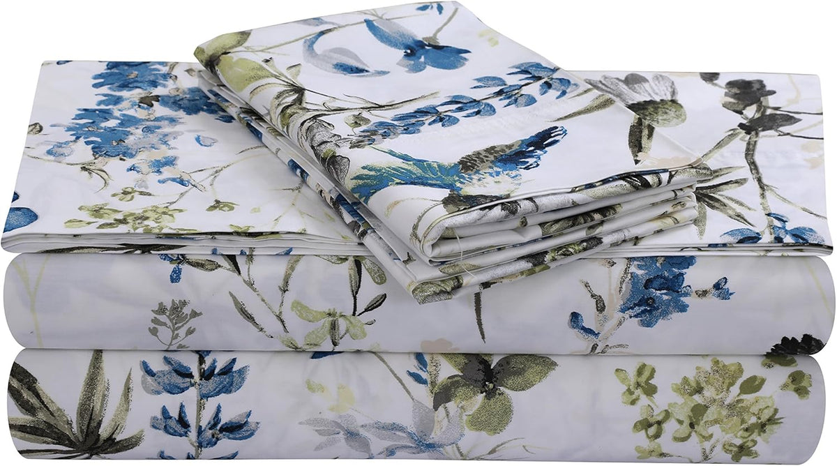 Cal King Cotton Printed Sheet Set C405