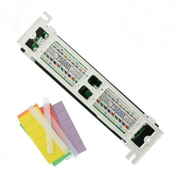 12 Ports CAT 6 Black Patch Panel X212189