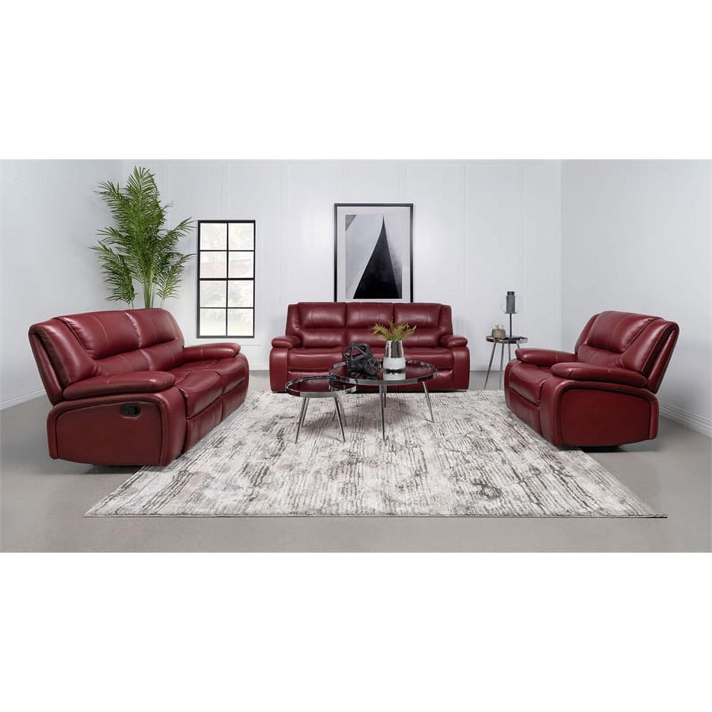 Red Faux Leather Glider Recliner E827273