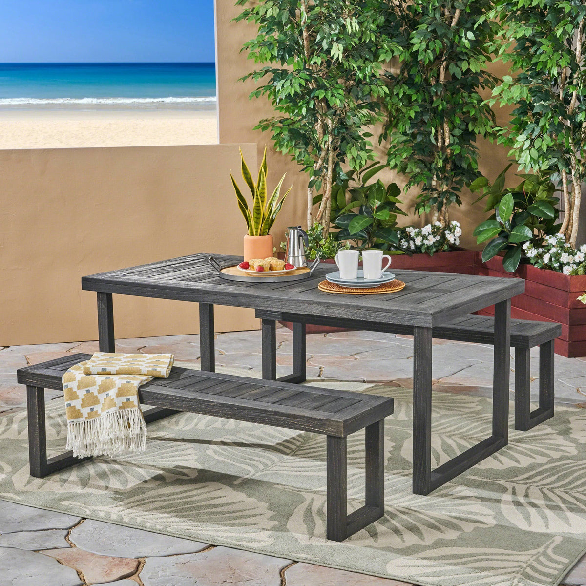 Natural Acacia Wood Picnic Set V858