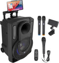 12’’ Portable PA Speaker System with Two Wireless Mic F382
