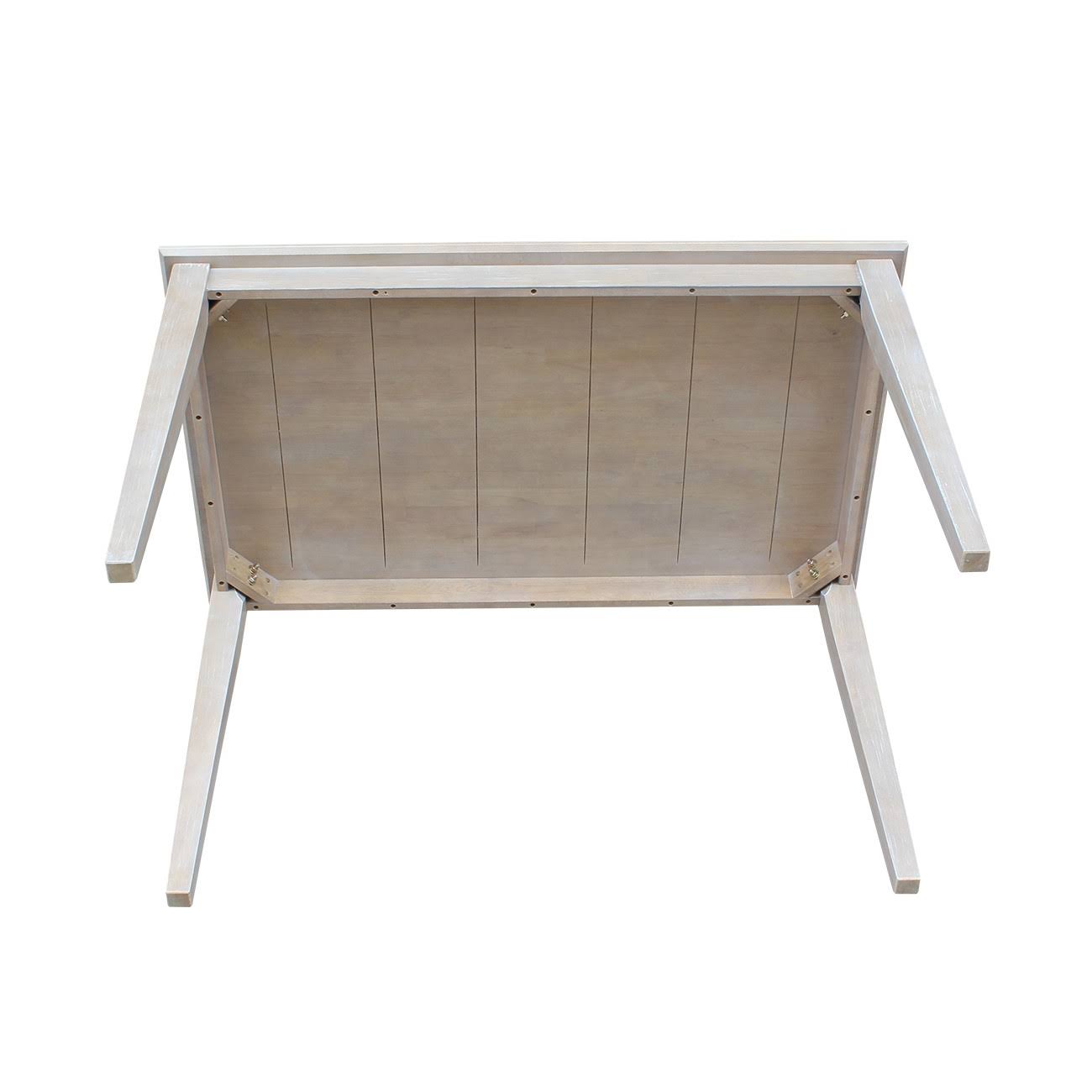 Solid Wood Top Dining Table, Washed Gray Taupe A62651