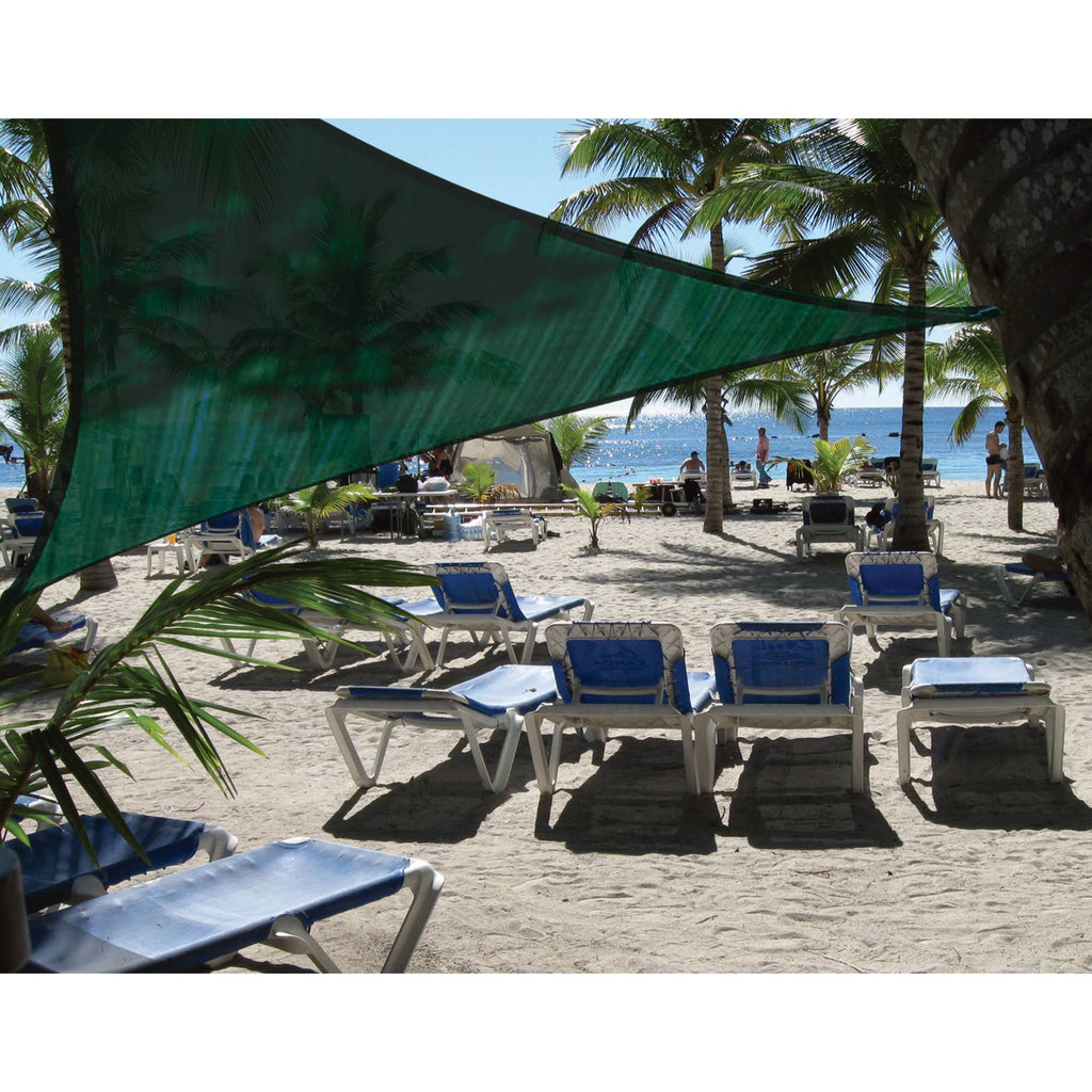 Triangle Sun Shade Sail, 16-Feet, Evergreen X346396