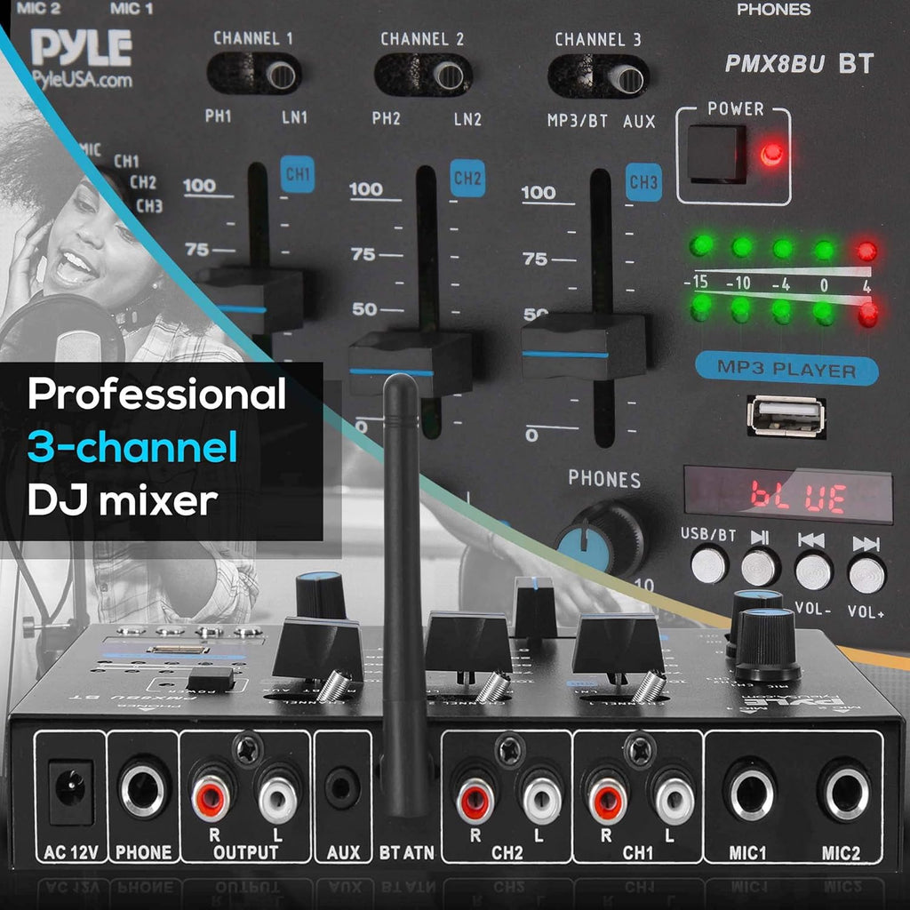 3 Channel Bluetooth DJ Controller Sound Mixer Z274087