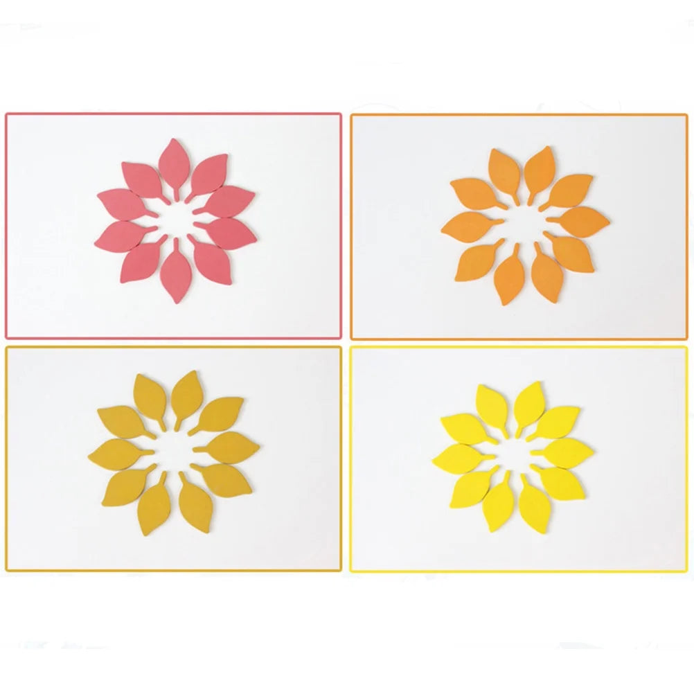 Creative Wooden Tree Blocks with Leaves 3D Building Set Toy (Yellow) E74395