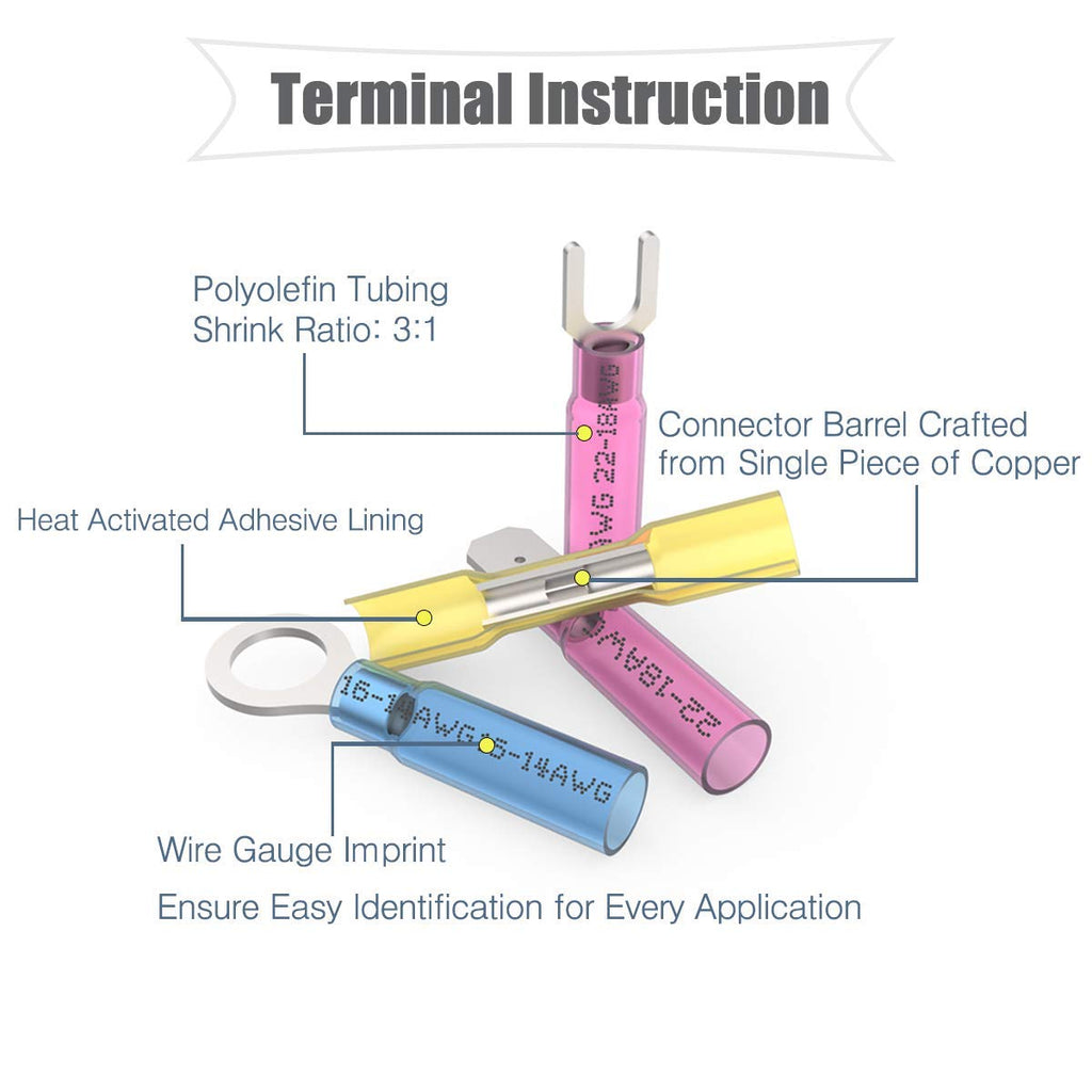 810PCS Heat Shrink Connectors Kit F520571