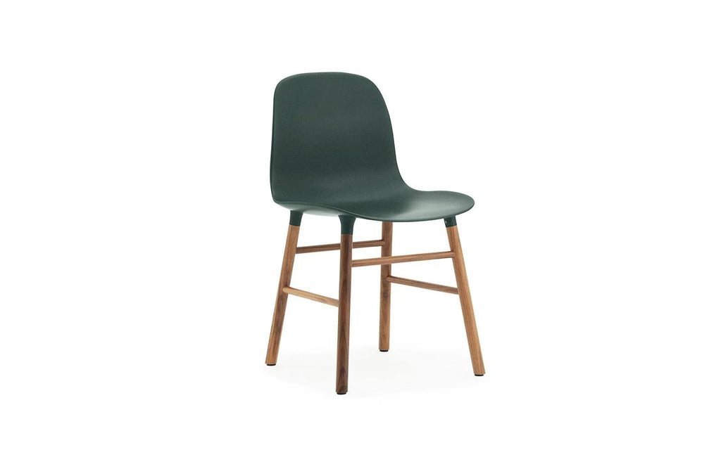 Walnut Green Wood Legs Chair F624